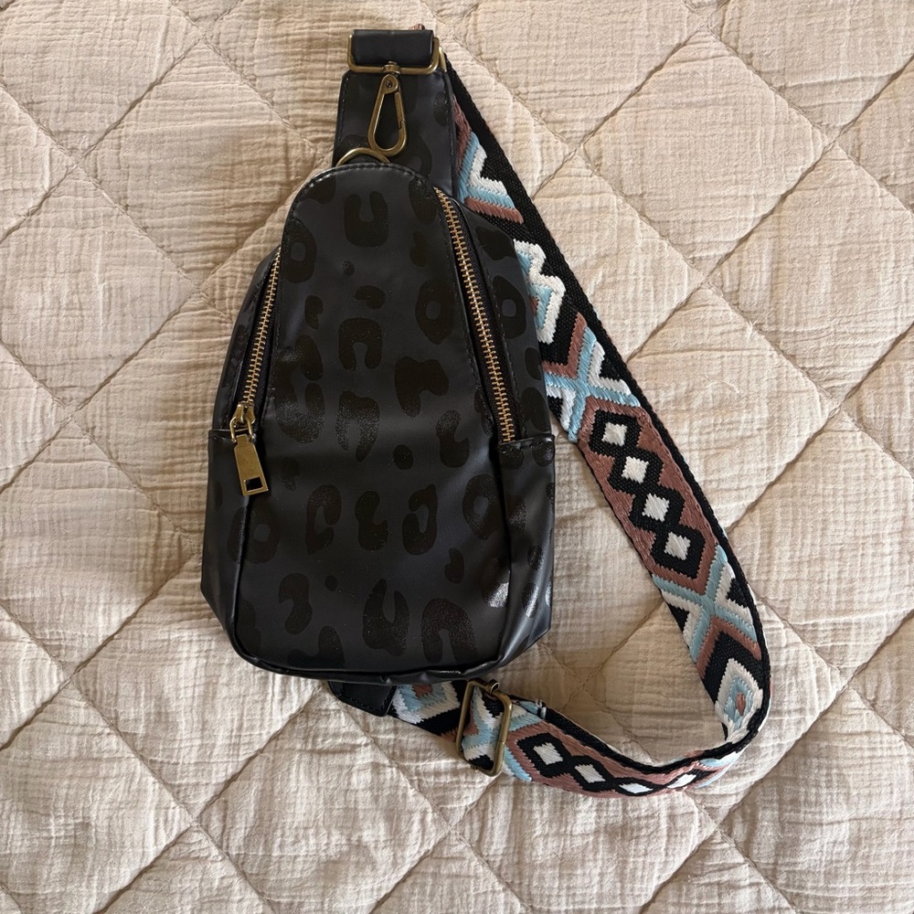 Leopard Print Crossbody Bag